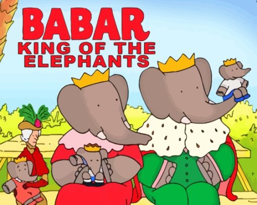 Babar King Of The Elephants Cartoon Paint By Numbers