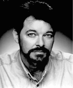 Black And White Jonathan Frakes Paint By Numbers