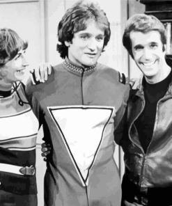 Black And White Mork And Mindy Characters Paint By Numbers