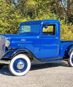 Blue 1936 Chevrolet Truck Paint By Numbers