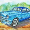 Blue 49 Ford Coupe Art Paint By Numbers