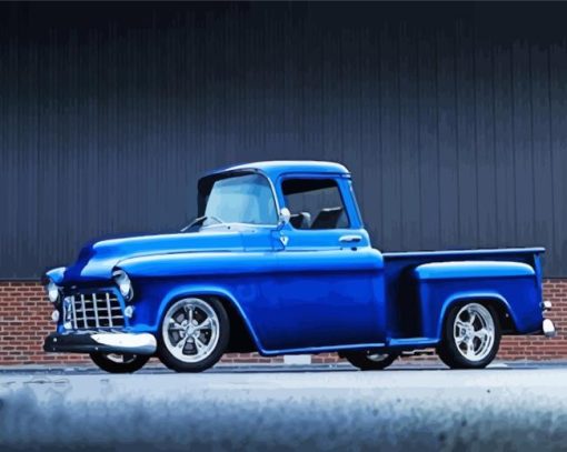 Blue Chevy truck Paint By Numbers