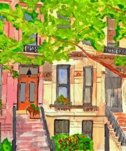 Brooklyn Brownstone Transformed Paint By Numbers