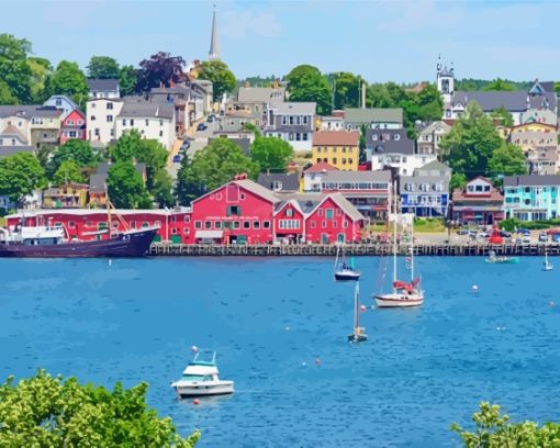 Canada Lunenburg Town Harbour Paint By Numbers