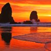 Cannon Beach Oregon Sunset Paint By Numbers