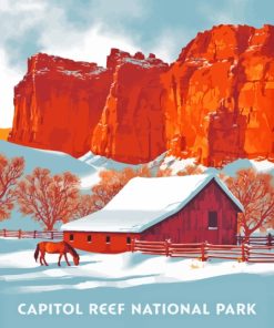 Capitol Reef National Park Utah Poster Paint By Numbers