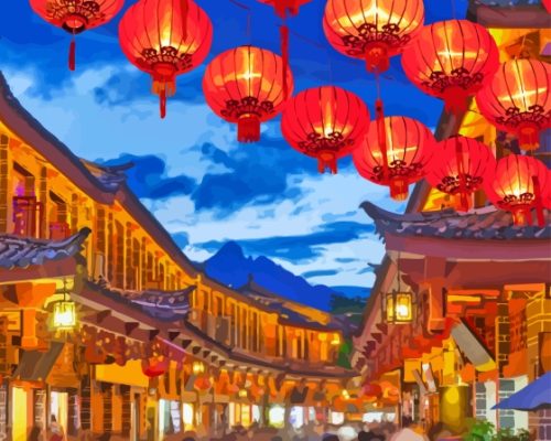 China Lijiang City Paint By Numbers