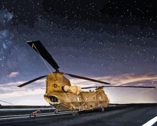 Chinook At Night Paint By Numbers