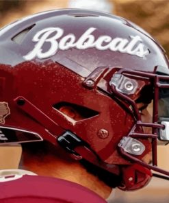 Close Up Texas State Bobcats Helmet Paint By Numbers