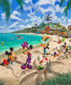 Disney Mickey And Minnie At The Beach Paint By Numbers