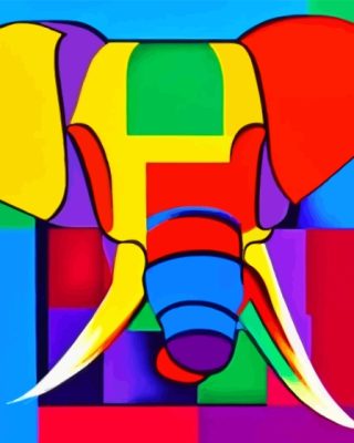 Colorful Elephant Art Paint By Numbers