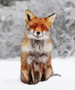 Fox In The Snow Paint By Numbers