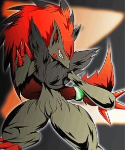 Fox Zoroark Pokémon Anime Paint By Numbers