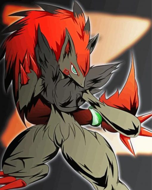 Fox Zoroark Pokémon Anime Paint By Numbers