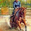 Girl Reining Horse Paint By Numbers