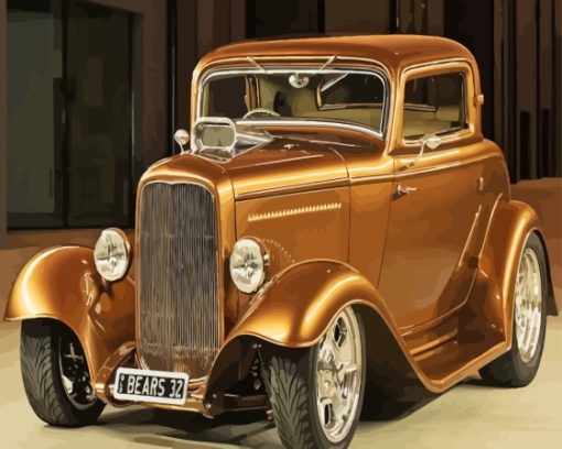 Golden 1932 Ford Paint By Numbers