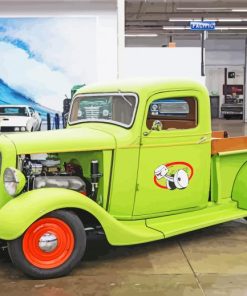 Green 1936 Chevy Truck Paint By Numbers