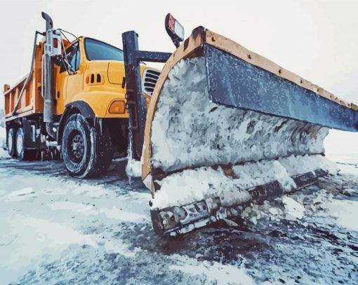 Highway Snow Plow Paint By Numbers