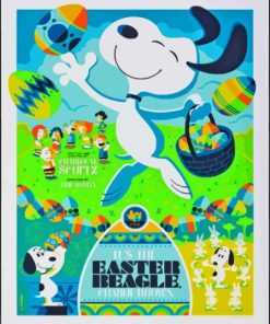 It's The Easter Beagle Charlie Brown Poster Illustration Art Paint By Numbers