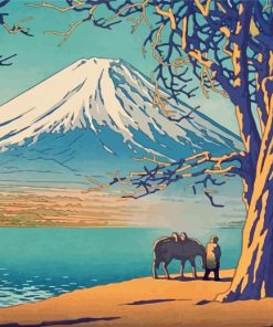 Kawase Hasui Lake Yamanaka Paint By Numbers