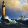 Lighthouse In Storm Art Paint By Numbers