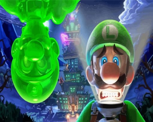 Luigis Mansion Video Game Paint By Numbers