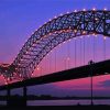 Memphis Bridge Sunset Paint By Numbers