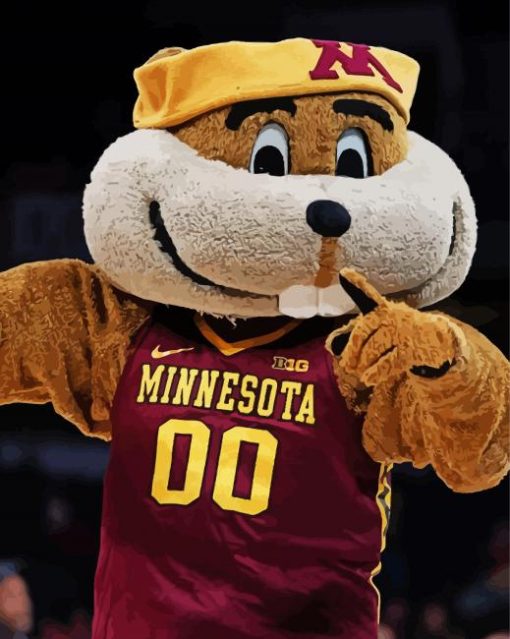 Minnesota Gophers Mascot Paint By Numbers