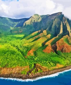 Na Pali Coast Hawaii Landscape Paint By Numbers