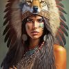 Native American Indian Girl Paint By Numbers