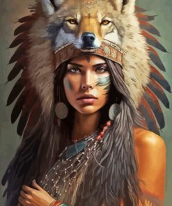 Native American Indian Girl Paint By Numbers