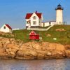 Nubble Lighthouse York Maine Paint By Numbers