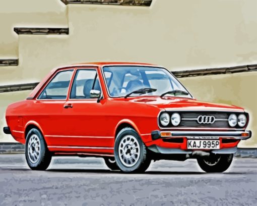 Orange Audi 80 Car Paint By Numbers