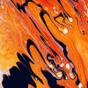 Orange Abstract Paint By Numbers