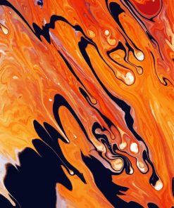 Orange Abstract Paint By Numbers