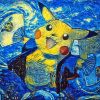 Pokemon Starry Night Anime Paint By Numbers