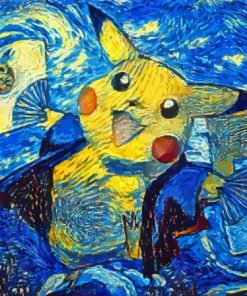 Pokemon Starry Night Anime Paint By Numbers