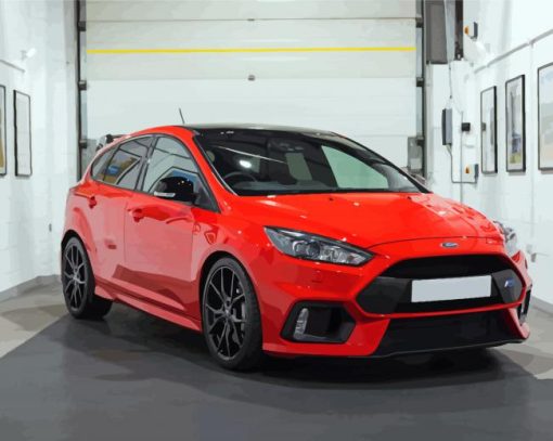 Red Ford Focus RS Paint By Numbers