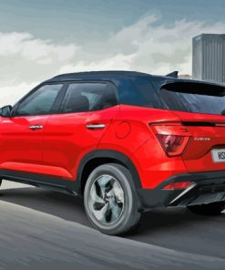 Red Hyundai Creta Car Paint By Numbers