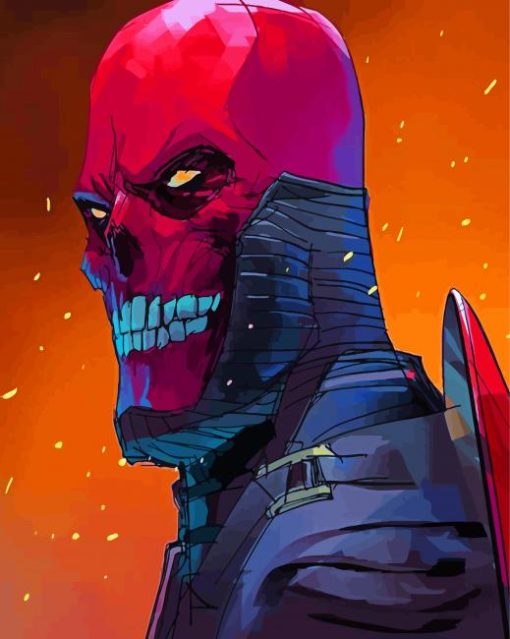 Red Skull Paint By Numbers