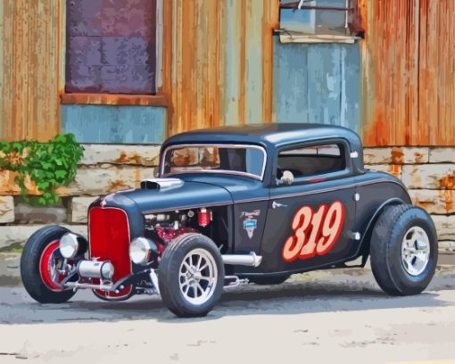 Retro 1932 Ford Car Paint By Numbers