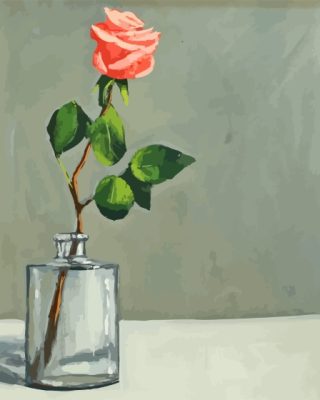 Rose In A Bottle Art Paint By Numbers