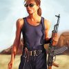 Sarah Connor Character Art Paint By Numbers