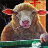 Sheep Playing Mahjong Paint By Numbers