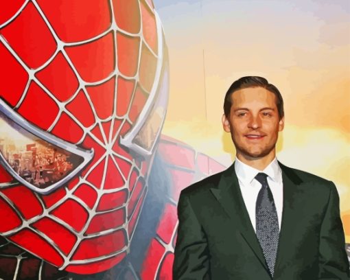 The Actor Tobey Maguire Spider Man Paint By Numbers