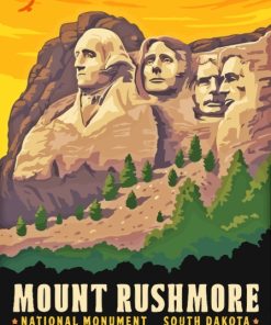 The Mount Rushmore Poster Paint By Numbers