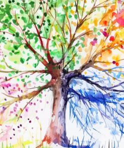 Tree Of Life The Different Seasons Art Paint By Numbers