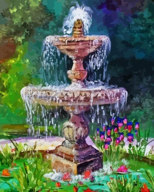 Water Fountain Paint By Numbers