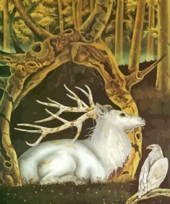 White Eagle And Deer Paint By Numbers