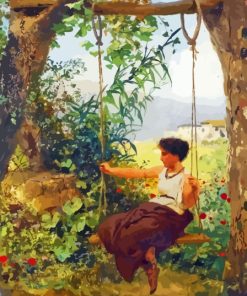 Woman On Swing Paint By Numbers